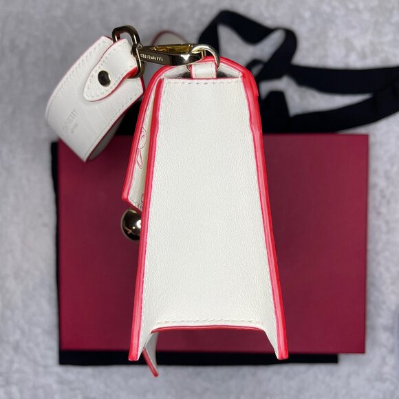 Strathberry LNY Rabbit Vanilla Mini Crescent with Ruby Edge handbag - Picture 7 of 15